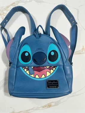 Loungefly Blue Stitch Character Mini Backpack